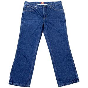 WRANGLER 36MWZ Slim Fit Denim Jeans Mens 36x29 Dark Wash Western Comfort